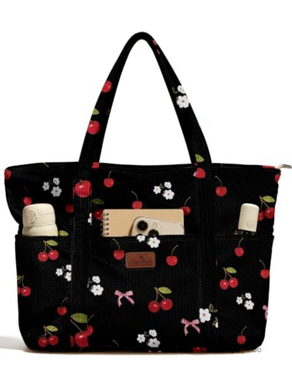 Corduroy Tote Bag for Women Large Aesthetic Shoulder Bag